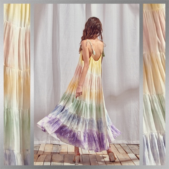 LAST ONE! Storia's MOST POPULAR Pastel Tie Dye Maxi W/TONS of Luscious Fabric - Picture 10 of 16